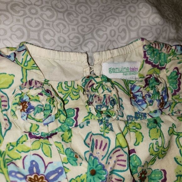 GENUINE BABY BY OSHKOSH B'GOSH FLORAL TO AND JEANS SET SIZE 3 MONTHS - Picture 3 of 5